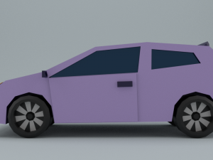 low-poly car prototype honda game ready low-poly 3D 模型