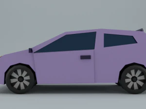 low-poly car prototype honda game ready low-poly 3D Model
