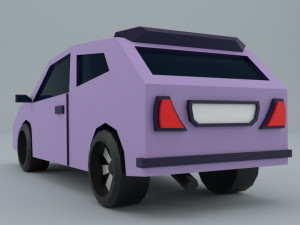 low-poly car prototype honda game ready low-poly 3D 模型