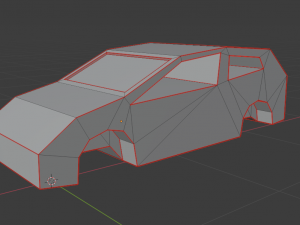 low-poly car prototype honda game ready low-poly 3D 模型