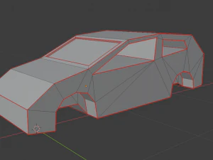 low-poly car prototype honda game ready low-poly 3D Model