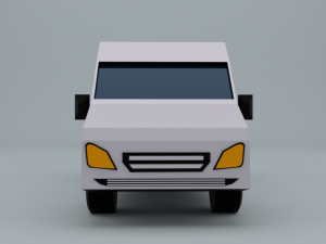low-poly car prototype microbus game ready low-poly 3Dモデル