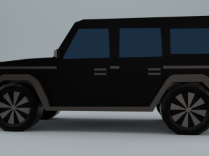 low-poly car prototype g-class game ready Modelo 3D