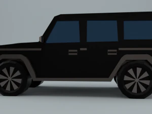 low-poly car prototype g-class game ready 3D Model