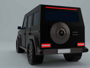 low-poly car prototype g-class game ready Modelo 3D