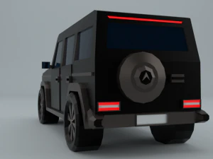 low-poly car prototype g-class game ready 3D Model