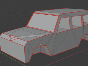 low-poly car prototype g-class game ready Modelo 3D