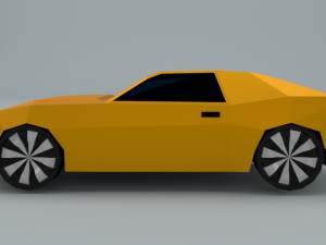 low-poly car prototype chevrolet camaro game ready low-poly Modèle 3D