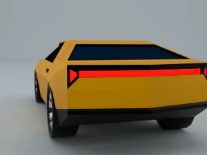 low-poly car prototype chevrolet camaro game ready low-poly 3D Model