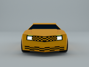 low-poly car prototype chevrolet camaro game ready low-poly Modèle 3D