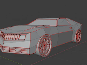 low-poly car prototype chevrolet camaro game ready low-poly 3D Model