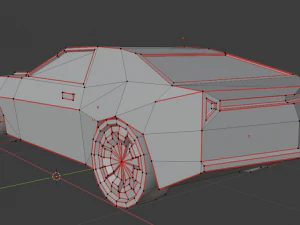 low-poly car prototype chevrolet camaro game ready low-poly 3D Model