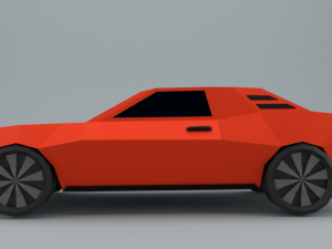 low-poly car prototype dodge challenger game ready low-poly 3Dモデル