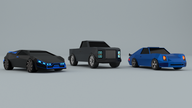 low-poly pack of generic passenger vehicles 20 cars low-poly 3D Model .c4d .max .obj .3ds .fbx .stl .blend 