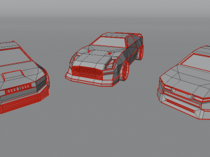 low-poly pack of generic passenger vehicles 20 cars low-poly 3D Model