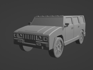 Low-poly car prototype Hummer Modelo 3D