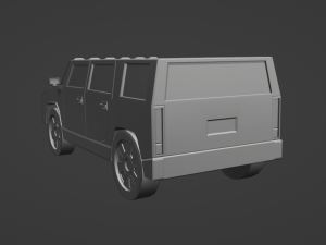Low-poly car prototype Hummer Modelo 3D