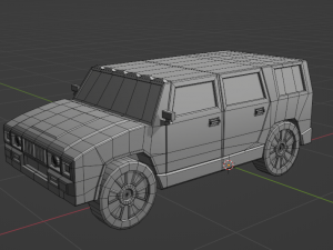 Low-poly car prototype Hummer Modelo 3D
