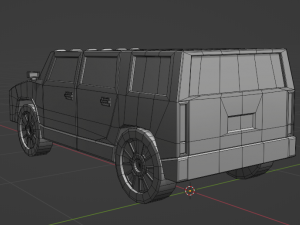 Low-poly car prototype Hummer Modelo 3D