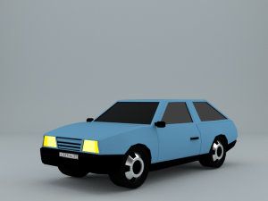 VAZ-2108 Low poly car 3D Models
