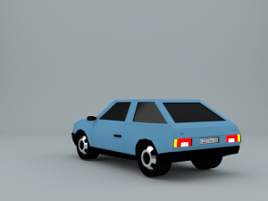 VAZ-2108 Low poly car Modèle 3D