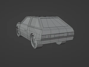 VAZ-2108 Low poly car 3D Model