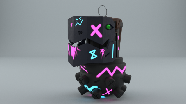 Jinx granade 3D Model .c4d .max .obj .3ds .fbx .stl .blend 