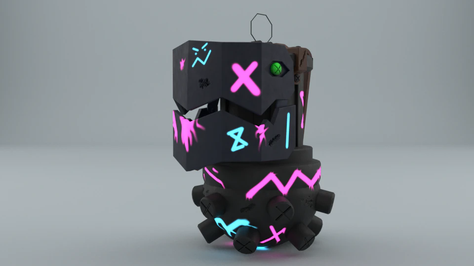 Jinx granade 3D Model .c4d .max .obj .3ds .fbx .stl .blend