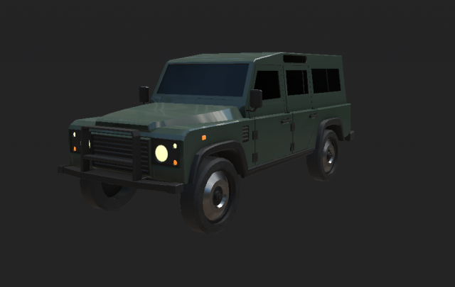 Land rover low poly car 3D 모델 .c4d .max .obj .3ds .fbx .stl .blend 