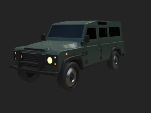 Carro Land Rover baixo poli Modelo 3D