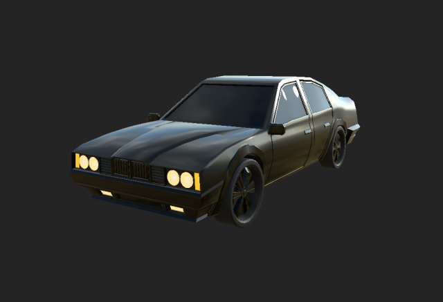 BMV 5 1990 low poly Model 3D .c4d .max .obj .3ds .fbx .stl .blend 