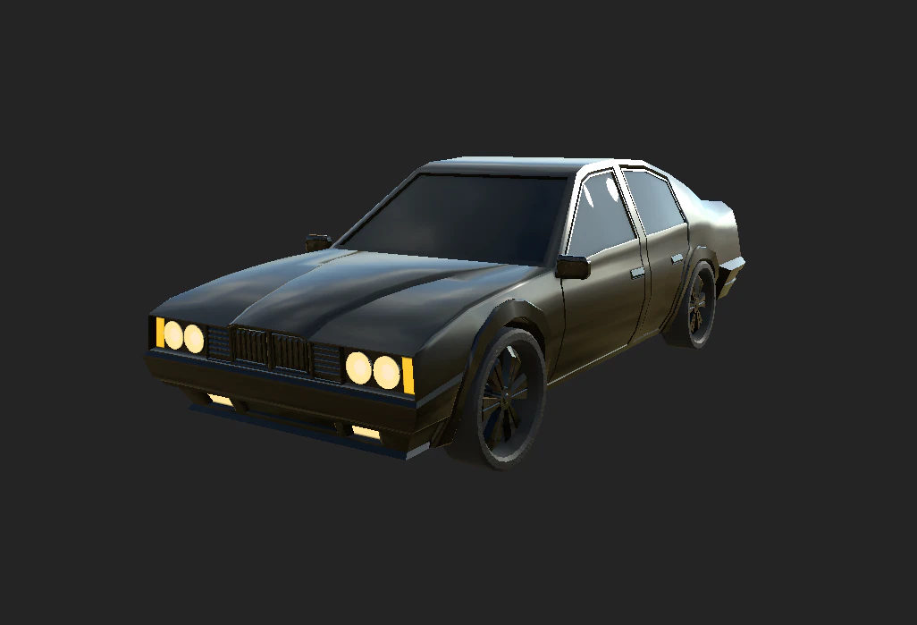 BMV 5 1990 low poly 3D Model .c4d .max .obj .3ds .fbx .stl .blend 