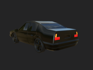 BMV 5 1990 low poly Model 3D