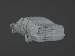 BMV 5 1990 low poly 3D Model
