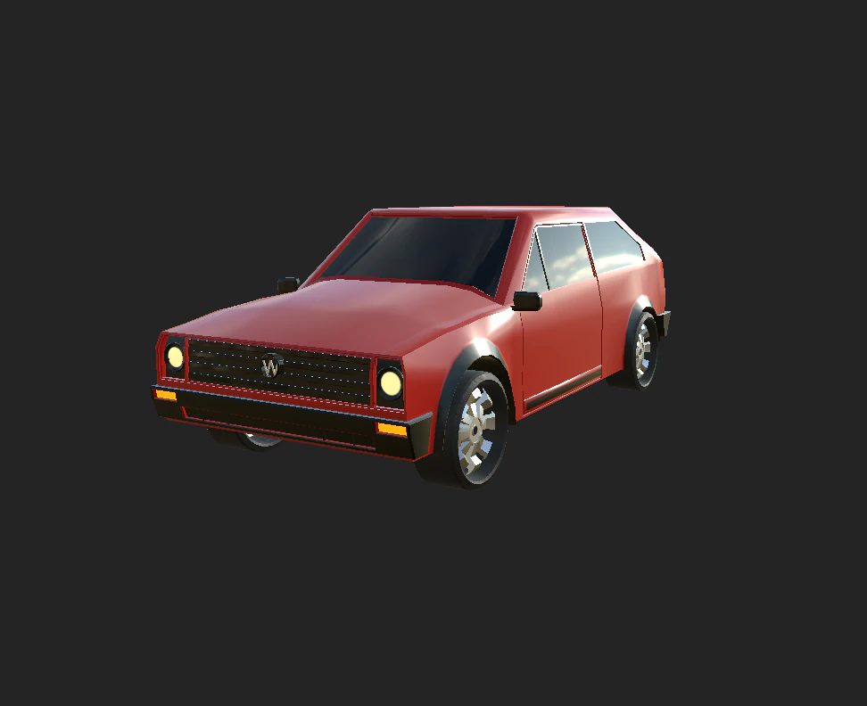 Wv golf 2 low-poly model 3D Model .c4d .max .obj .3ds .fbx .stl .blend 