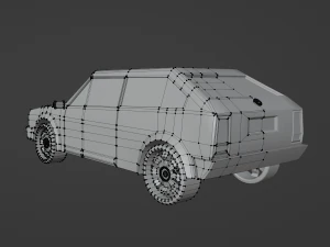 Wv golf 2 low-poly model 3D Model