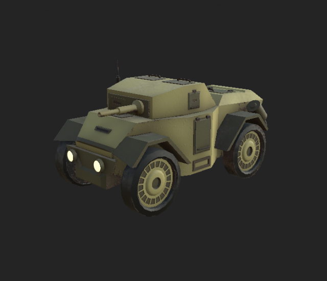 Armored car low poly Modello 3D .c4d .max .obj .3ds .fbx .stl .blend 