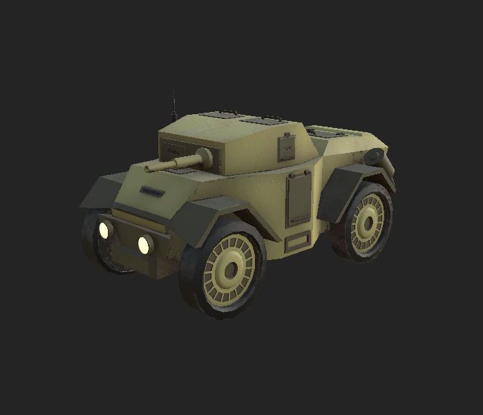 Armored car low poly 3D Model .c4d .max .obj .3ds .fbx .stl .blend 