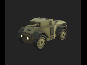 Armored car low poly 3D Model