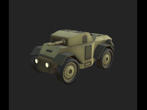 Armored car low poly Modelo 3D