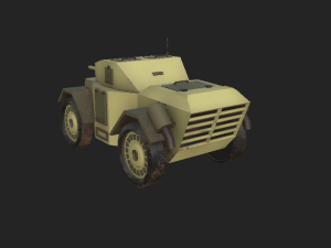 Armored car low poly Modello 3D