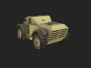 Armored car low poly 3D Model