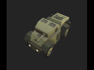 Armored car low poly Modello 3D