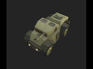 Armored car low poly 3D Model