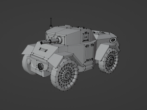 Armored car low poly Modello 3D