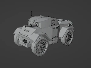 Armored car low poly 3D Model