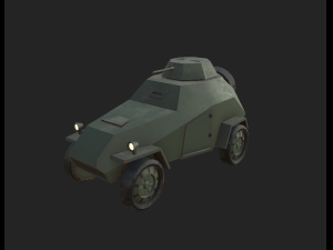 Armored vehicle BA-65 low poly 3D Модель