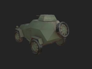 Armored vehicle BA-65 low poly 3D Модель