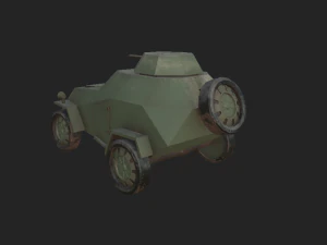 Armored vehicle BA-65 low poly 3D Model