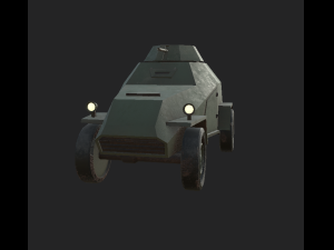 Armored vehicle BA-65 low poly 3D Модель